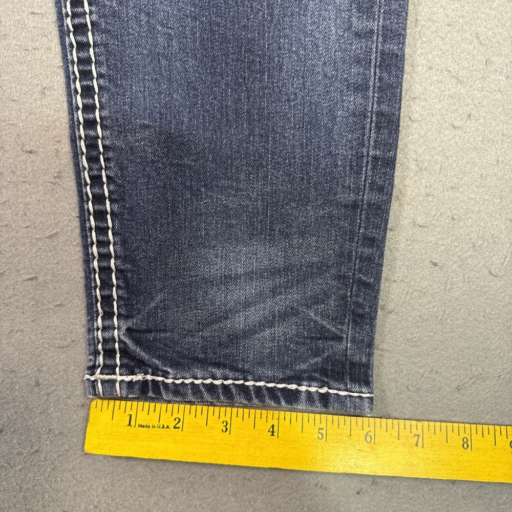 Rock Revival Abree Easy Skinny Jeans womens 33x31 THICK STITCH WHISKERING - Picture 7 of 10
